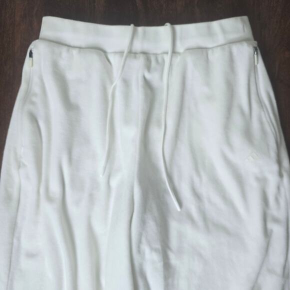 ADIDAS Velour Basketball Pants Unisex Fully Lined White - M - Style # IA3454 - Picture 4 of 10
